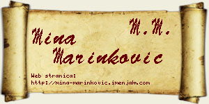 Mina Marinković vizit kartica